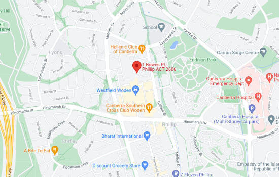 map image starcare dental canberra