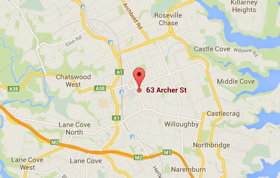 map image starcare dental chatswood