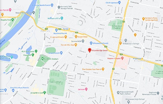 map image starcare dental penrith